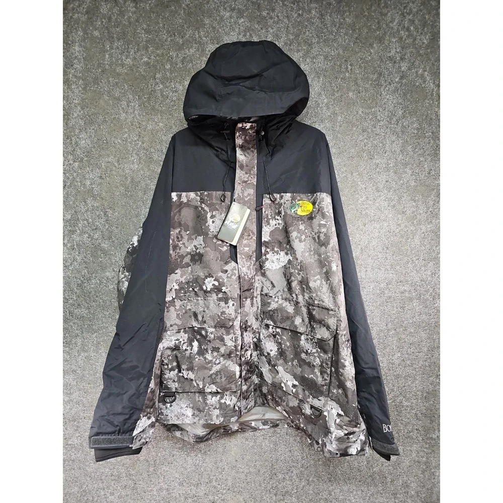 Bass Pro Shops, HPR, High Performance Rainwear Jacket, Grey Camo, 3XL, NEW
